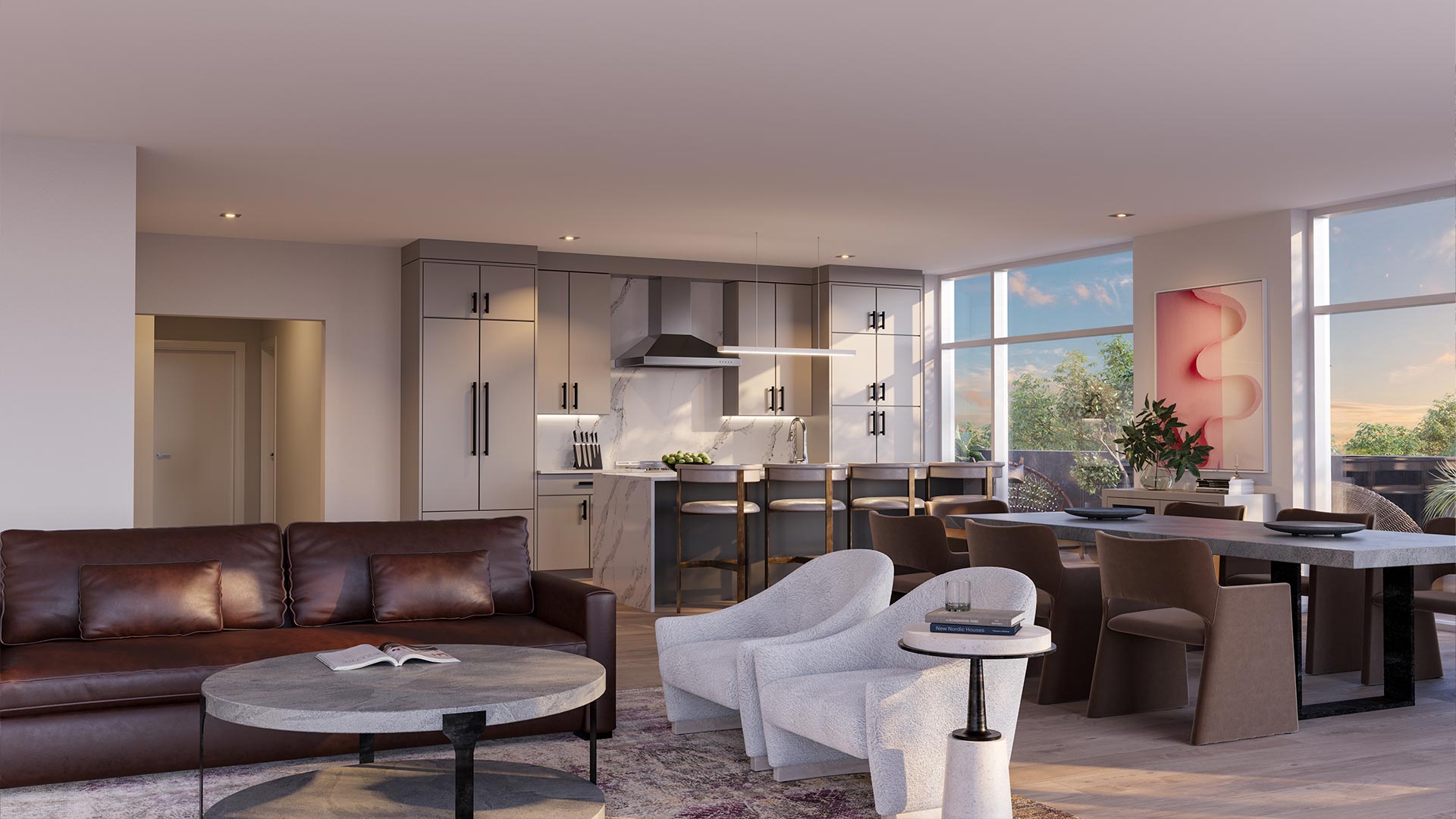 Penthouse living space